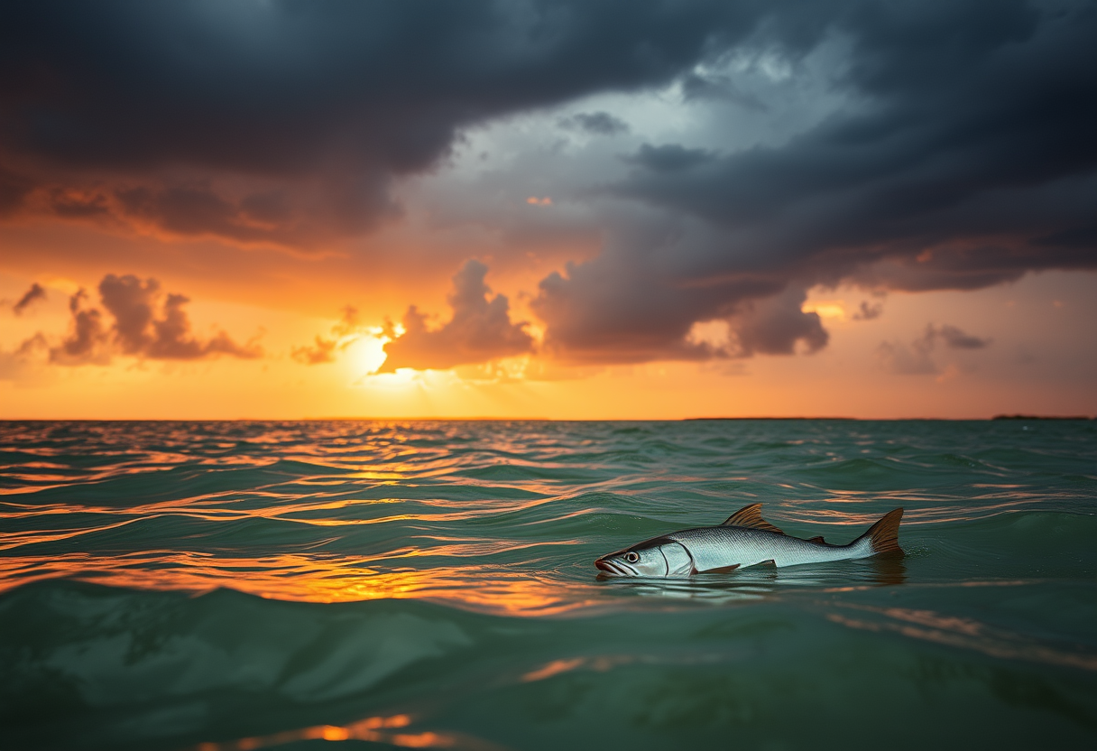 Live-Baiting Bull Redfish in a Blow