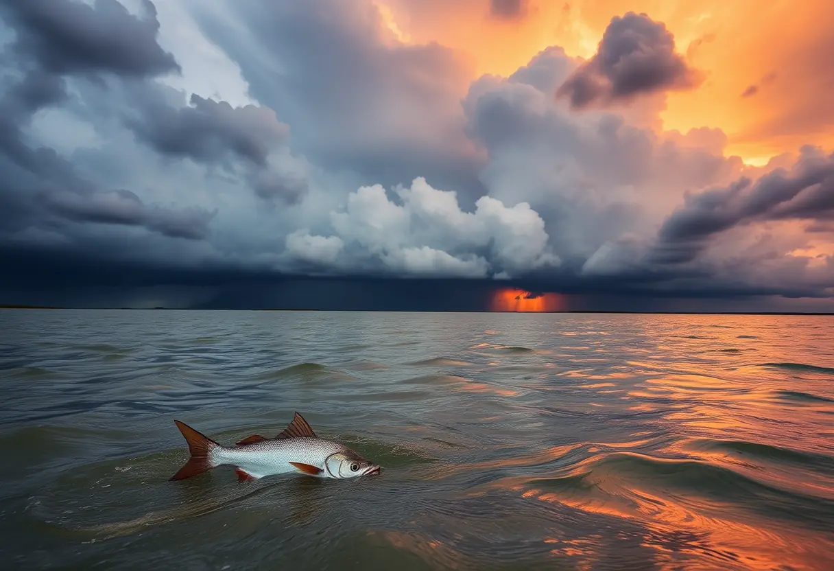 Live-Baiting Bull Redfish in a Blow
